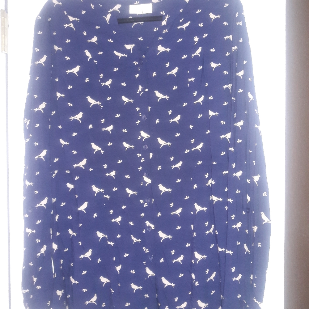 Modcloth Navy Bird Tunic XL